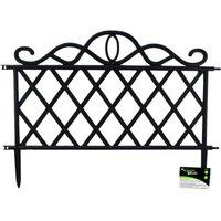 Samuel Alexander 27cm Black Plastic Garden Patio Lawn Border Fence Edging