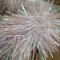 Samuel Alexander 2m x 10cm Festive Tinsel Garland Christmas Tree Decoration Iridescent White | Size: 2m x 10 cm