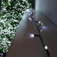 Samuel Alexander 20m Battery Operated Multi-Action Christmas String Lights with 200 Cool White LEDs