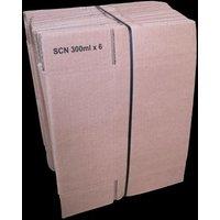 Samuel Alexander 8.5 x 6 x 4.5" Inch, 22 x 16 x 11cm Small Single Wall 6 x 300ml Bottle Cardboard Box, Pack of 25 in Brown | Size: 22 x 16 x 11 cm