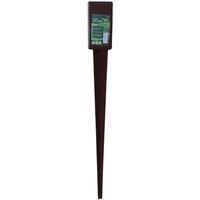 Samuel Alexander 75x75mm (3"x 3") Metal Garden Fence Post Holder & Spike in Brown