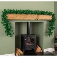 Samuel Alexander 2.7m x 20cm Plain Green Christmas Garland with 260 Tips | Size: 2.7m x 20 cm