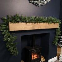 Samuel Alexander 2.7m x 25cm Plain Green Christmas Garland with 200 Bullet Tips | Size: 2.7m x 25 cm
