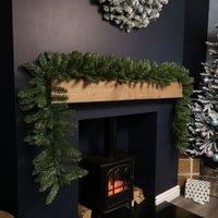 Samuel Alexander 2.7m x 30cm Plain Green Christmas Garland with 260 Bullet Tips | Size: 2.7m x 30 cm