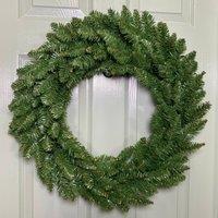 Samuel Alexander 60cm Plain Green Christmas Wreath with 160 Bullet Tips