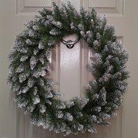 Samuel Alexander 60cm Snow Tip Christmas Wreath with 160 Bullet Tips in Green