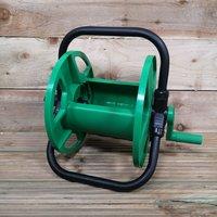 Samuel Alexander 30m Portable Garden Hose Pipe Storage Reel with Crank Handle in Green