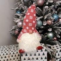 Samuel Alexander 56cm Battery Operated Light Up Christmas Standing Gonk Decoration in Red