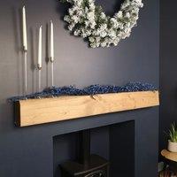 Samuel Alexander 1.5m Midnight Blue Glitter Leaf Christmas Garland Decoration with Hanging Loop