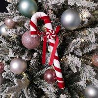 Samuel Alexander 29cm Red & White Stripe Hanging Christmas Candy Cane Decoration