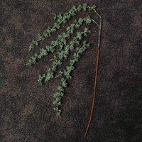 Samuel Alexander 96cm Green Glitter Frosted Mini Leaf Wispy Christmas Stem Decoration