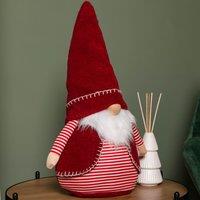 Samuel Alexander 45cm Red & White Stripe Sitting Christmas Gonk Decoration