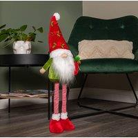 Samuel Alexander 71cm Standing Christmas Gonk with Santa Hat & Extendable Legs in Reg & Green