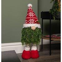 Samuel Alexander 76cm Red & White Christmas Tree Standing Gonk with Snowflake Hat & Extendable Legs