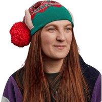 Samuel Alexander Luxury Red & Green Cotton Christmas Beanie Elf Hat