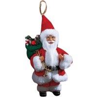 Samuel Alexander 24cm Red & White Traditional Hanging Santa Christmas Pendant
