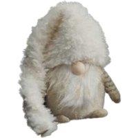 Samuel Alexander 28cm White Super Soft Christmas Snow Gonk Decoration in Cream