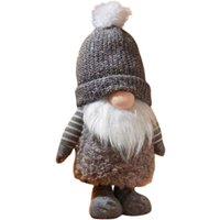 Samuel Alexander 40cm Large Grey Gonk with Bobbly Hat Christmas Decoration