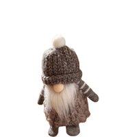 Samuel Alexander 16cm Grey Gonk with Bobble Hat Hanging Christmas Pendant Decoration