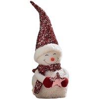 Samuel Alexander 50cm Large Soft Fabric Sitting Snow Christmas Decoration in White