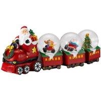 Samuel Alexander 25cm All Aboard Santa's Train Christmas Snow Sphere Decoration in Red