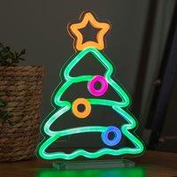 Samuel Alexander Light up Christmas Tree Table Top Lit Sign