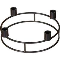 Samuel Alexander 25cm Black Metal Taper Candle Ring Holder