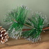 Samuel Alexander 1.5m Christmas Berry Garland with Pinecones & Silver Glitter Tips