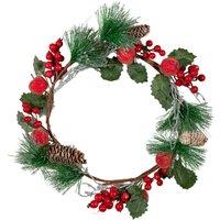 Samuel Alexander 45cm Hanging Christmas Wreath with Apples & Red Berries
