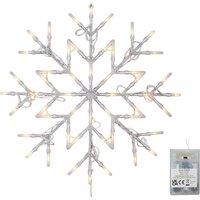 Samuel Alexander 34cm Light up Christmas Snowflake with 50 Warm White LEDs