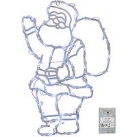 Samuel Alexander 44cm Light up Hanging Christmas Santa with White Multi-Action LEDs