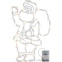 Samuel Alexander 44cm Hanging Christmas Santa with Warm White Multi-Action LEDs