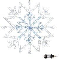 Samuel Alexander 52cm Light up Snowflake Dewdrop Silhouette with Twinkling LEDs in Silver