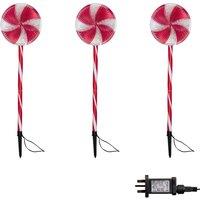Samuel Alexander 58cm Light up Red & White Candy Pop Pathfinders with 63 White LEDs