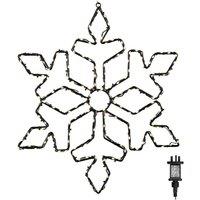 Samuel Alexander 50cm x 44cm FlexiBrights Christmas Snowflake with 165 White LEDs in Black | Size: 50 cm x 44 cm