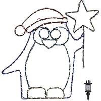 Samuel Alexander 58cm x 52cm FlexiBrights Penguin with Star & 221 Multi-Coloured LEDs | Size: 58 cm x 52 cm