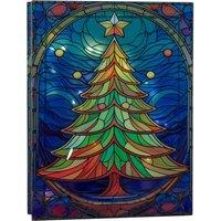 Samuel Alexander 28cm Christmas Tree Stained Glass Decoration with LEDs