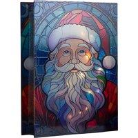 Samuel Alexander 28cm Battery Powered Glass Santa Decoration with White LEDs