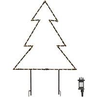 Samuel Alexander 73cm x 80cm dewdrop xmas tree with garden stakes in Black | Size: 73 cm x 80 cm