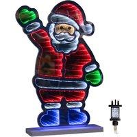 Samuel Alexander 40cm Light up Waving Santa Infinity Light with Multi-Coloured LEDs