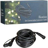 Samuel Alexander 5m Black Connectable Max Extension Cable for Christmas Lights