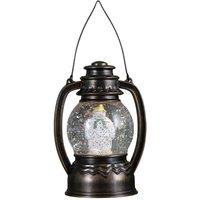Samuel Alexander 20cm Light up The Snowman Christmas Water Spinner Globe with LEDs in Bronze