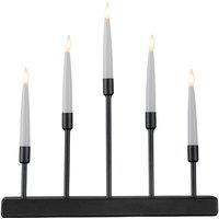 Samuel Alexander 32cm Black Metal Christmas Candlebridge with 5 Warm White LEDs