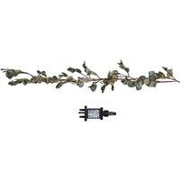 Samuel Alexander 1.8m Eucalyptus Christmas Garland with 130 Warm White LEDs in Green