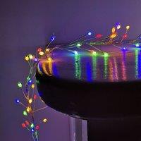 Samuel Alexander 800 LED 5.5m Premier Christmas Indoor Outdoor Wire Cluster Lights with Timer in Multicoloured