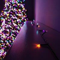 Samuel Alexander 20m Battery Operated Multi-Action Christmas String Lights with 200 Rainbow LEDs