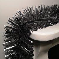 Samuel Alexander 2m x 15cm Chunky & Fine Mix Christmas Tinsel Garland in Matt Graphite in Dark Grey | Size: 2m x 15 cm