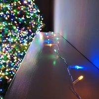 Samuel Alexander 10m Battery Operated Christmas String Lights with 100 Multi-Coloured LEDs on Clear Cable