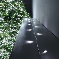 Samuel Alexander 20m Battery Operated Christmas String Lights with 200 Cool White LEDs on Clear Cable