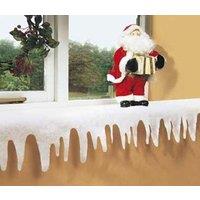 Samuel Alexander 2m x 36cm Christmas Icicle Snow Drape Material in White | Size: 2m x 36 cm
